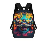 sinyumoney 17inch School Student Backpack Colorful Dragon Head Artwork Children's Backpacks Children's School Backpack 3D Printed Travel Rucksacks Boy School Bag