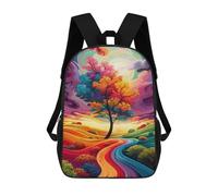 sinyumoney 17inch School Student Backpack Colorful Fantasy Landscape -1 Children's Backpacks Children's School Backpack 3D Printed Travel Rucksacks Boy School Bag