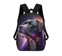 sinyumoney 17inch School Student Backpack Cosmic Canine Dream Children's Backpacks Children's School Backpack 3D Printed Travel Rucksacks Boy School Bag
