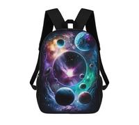 sinyumoney 17inch School Student Backpack Cosmic Planets Artwork Children's Backpacks Children's School Backpack 3D Printed Travel Rucksacks Boy School Bag