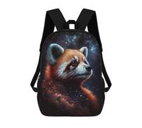 sinyumoney 17inch School Student Backpack Cosmic Red Panda Art Print-12 Children's Backpacks Children's School Backpack 3D Printed Travel Rucksacks Boy School Bag