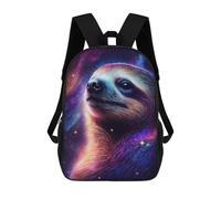 sinyumoney 17inch School Student Backpack Cosmic Sloth Portrait Children's Backpacks Children's School Backpack 3D Printed Travel Rucksacks Boy School Bag