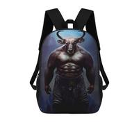sinyumoney 17inch School Student Backpack Cow Fantasy Children's Backpacks Children's School Backpack 3D Printed Travel Rucksacks Boy School Bag