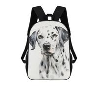 sinyumoney 17inch School Student Backpack Dalmatian Watercolor Dog Children's Backpacks Children's School Backpack 3D Printed Travel Rucksacks Boy School Bag