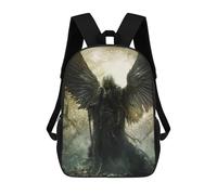 sinyumoney 17inch School Student Backpack Dark Angel Fantasy Artwork Children's Backpacks Children's School Backpack 3D Printed Travel Rucksacks Boy School Bag