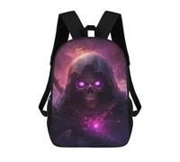 sinyumoney 17inch School Student Backpack Dark Sorcerer with Glowing Eyes Children's Backpacks Children's School Backpack 3D Printed Travel Rucksacks Boy School Bag