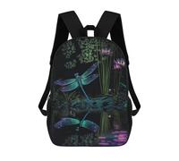 sinyumoney 17inch School Student Backpack Dragonfly Colorful Children's Backpacks Children's School Backpack 3D Printed Travel Rucksacks Boy School Bag