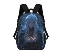 sinyumoney 17inch School Student Backpack Enchanted Winter Fairy Children's Backpacks Children's School Backpack 3D Printed Travel Rucksacks Boy School Bag