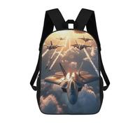 sinyumoney 17inch School Student Backpack F-22 Raptor Jet Fighter Children's Backpacks Children's School Backpack 3D Printed Travel Rucksacks Boy School Bag