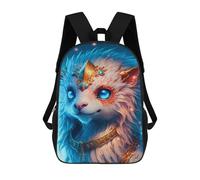 sinyumoney 17inch School Student Backpack Fantasy Animal Crown Art Print Children's Backpacks Children's School Backpack 3D Printed Travel Rucksacks Boy School Bag