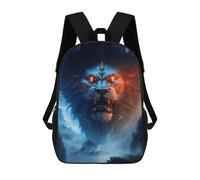 sinyumoney 17inch School Student Backpack Fantasy Lion King Art Print Children's Backpacks Children's School Backpack 3D Printed Travel Rucksacks Boy School Bag