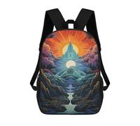 sinyumoney 17inch School Student Backpack Fantasy Mountain Landscape -6 Children's Backpacks Children's School Backpack 3D Printed Travel Rucksacks Boy School Bag