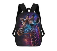 sinyumoney 17inch School Student Backpack Giraffe in Space Art Print-7 Children's Backpacks Children's School Backpack 3D Printed Travel Rucksacks Boy School Bag
