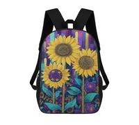 sinyumoney 17inch School Student Backpack Glowing Sunflowers Garden Art Print Children's Backpacks Children's School Backpack 3D Printed Travel Rucksacks Boy School Bag