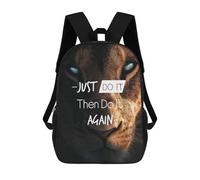 sinyumoney 17inch School Student Backpack Just Do It Children's Backpacks Children's School Backpack 3D Printed Travel Rucksacks Boy School Bag