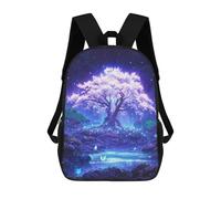 sinyumoney 17inch School Student Backpack Luminous Grove Children's Backpacks Children's School Backpack 3D Printed Travel Rucksacks Boy School Bag