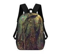 sinyumoney 17inch School Student Backpack Magic of Nature Children's Backpacks Children's School Backpack 3D Printed Travel Rucksacks Boy School Bag