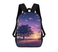 sinyumoney 17inch School Student Backpack Magical Sunset Landscape Children's Backpacks Children's School Backpack 3D Printed Travel Rucksacks Boy School Bag