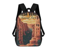sinyumoney 17inch School Student Backpack Mesa Verde National Park Children's Backpacks Children's School Backpack 3D Printed Travel Rucksacks Boy School Bag