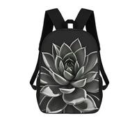 sinyumoney 17inch School Student Backpack Minimal Succulent Children's Backpacks Children's School Backpack 3D Printed Travel Rucksacks Boy School Bag