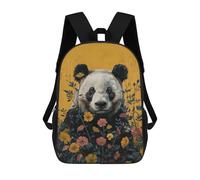 sinyumoney 17inch School Student Backpack Panda in Bloom Children's Backpacks Children's School Backpack 3D Printed Travel Rucksacks Boy School Bag