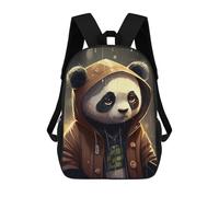 sinyumoney 17inch School Student Backpack Panda Manga Anime Children's Backpacks Children's School Backpack 3D Printed Travel Rucksacks Boy School Bag
