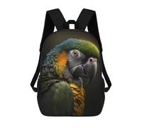 sinyumoney 17inch School Student Backpack Parrot Portrait Children's Backpacks Children's School Backpack 3D Printed Travel Rucksacks Boy School Bag