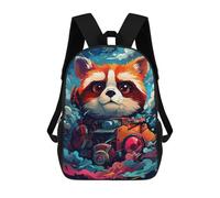 sinyumoney 17inch School Student Backpack Red Panda Adventure Children's Backpacks Children's School Backpack 3D Printed Travel Rucksacks Boy School Bag