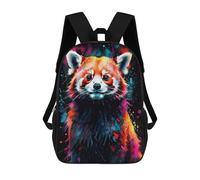 sinyumoney 17inch School Student Backpack Red Panda Watercolor Art Children's Backpacks Children's School Backpack 3D Printed Travel Rucksacks Boy School Bag