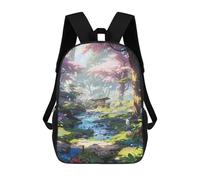 sinyumoney 17inch School Student Backpack Secret Garden Children's Backpacks Children's School Backpack 3D Printed Travel Rucksacks Boy School Bag