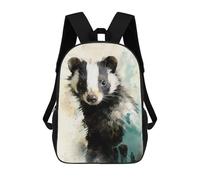 sinyumoney 17inch School Student Backpack Skunk Beauty Watercolor Children's Backpacks Children's School Backpack 3D Printed Travel Rucksacks Boy School Bag