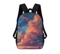 sinyumoney 17inch School Student Backpack Sky on Fire Dramatic Sunset Clouds Children's Backpacks Children's School Backpack 3D Printed Travel Rucksacks Boy School Bag