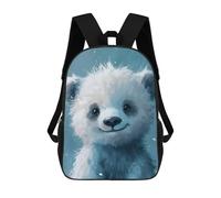 sinyumoney 17inch School Student Backpack Smiling Polar Bear Cub Children's Backpacks Children's School Backpack 3D Printed Travel Rucksacks Boy School Bag