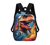 sinyumoney 17inch School Student Backpack Space Dinosaur Adventure -14 Children's Backpacks Children's School Backpack 3D Printed Travel Rucksacks Boy School Bag