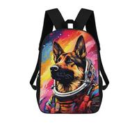 sinyumoney 17inch School Student Backpack Space Dog Explorer-78 Children's Backpacks Children's School Backpack 3D Printed Travel Rucksacks Boy School Bag