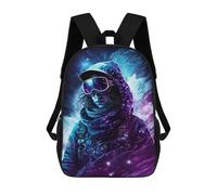 sinyumoney 17inch School Student Backpack Space Explorer Artwork Children's Backpacks Children's School Backpack 3D Printed Travel Rucksacks Boy School Bag
