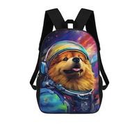 sinyumoney 17inch School Student Backpack Space Pup Adventure -33 Children's Backpacks Children's School Backpack 3D Printed Travel Rucksacks Boy School Bag
