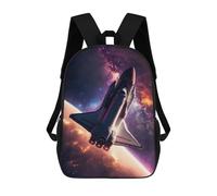 sinyumoney 17inch School Student Backpack Space Shuttle Children's Backpacks Children's School Backpack 3D Printed Travel Rucksacks Boy School Bag