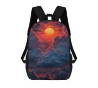 sinyumoney 17inch School Student Backpack Sunset Clouds Wallpaper Children's Backpacks Children's School Backpack 3D Printed Travel Rucksacks Boy School Bag