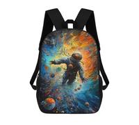 sinyumoney 17inch School Student Backpack Swallowed By The Universe Children's Backpacks Children's School Backpack 3D Printed Travel Rucksacks Boy School Bag