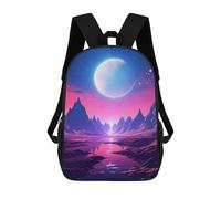 sinyumoney 17inch School Student Backpack Synaptic Synth Odyssey Children's Backpacks Children's School Backpack 3D Printed Travel Rucksacks Boy School Bag