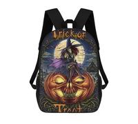 sinyumoney 17inch School Student Backpack The Halloween Spirit Children's Backpacks Children's School Backpack 3D Printed Travel Rucksacks Boy School Bag