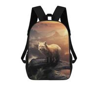 sinyumoney 17inch School Student Backpack The Mountain Fox Butterfly Children's Backpacks Children's School Backpack 3D Printed Travel Rucksacks Boy School Bag