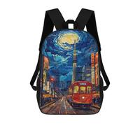 sinyumoney 17inch School Student Backpack Tokyo Skytree Night Scene Children's Backpacks Children's School Backpack 3D Printed Travel Rucksacks Boy School Bag