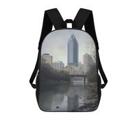 sinyumoney 17inch School Student Backpack Urban Oasis Austin USA Children's Backpacks Children's School Backpack 3D Printed Travel Rucksacks Boy School Bag