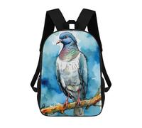 sinyumoney 17inch School Student Backpack Watercolor Pigeon Children's Backpacks Children's School Backpack 3D Printed Travel Rucksacks Boy School Bag