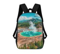 sinyumoney 17inch School Student Backpack Yellowstone Geyser Basin Children's Backpacks Children's School Backpack 3D Printed Travel Rucksacks Boy School Bag