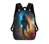 sinyumoney 17inch Scuba Diver In Planets Kids School Backpack 3D Printed Fashion School Bag Casual School Bag for Boys Elementary And Middle School Students