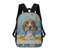 sinyumoney 17inchBackpack A American English Coonhou School Backpack 3D Printed School Bags Boys Girls Laptop Backpack for Kids/Students/Adults