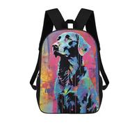 sinyumoney 17inchBackpack Abstract Flatty Art School Backpack 3D Printed School Bags Boys Girls Laptop Backpack for Kids/Students/Adults